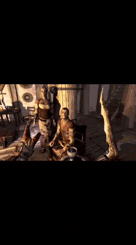 a blurred image with the words fus ro dah at the top
