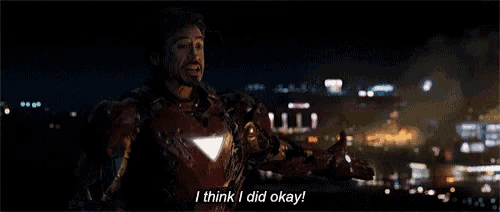 a man in a superhero costume says i think i did okay