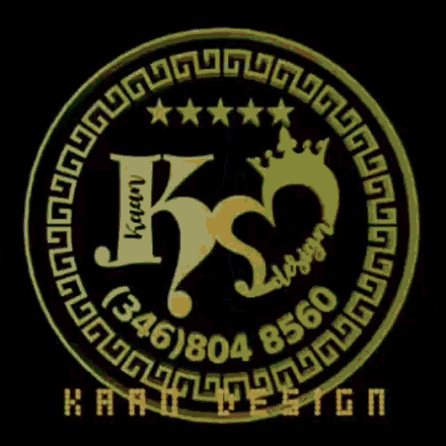 a logo for a company called kran design with a skull in the center