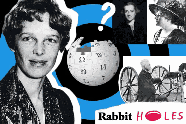 rabbit holes is written on a piece of paper next to a woman