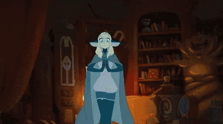 a cartoon character is standing in front of a sign that says eee