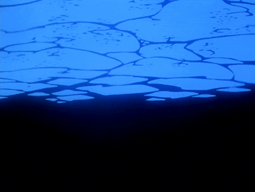 a blue background with a black border and a few white squares