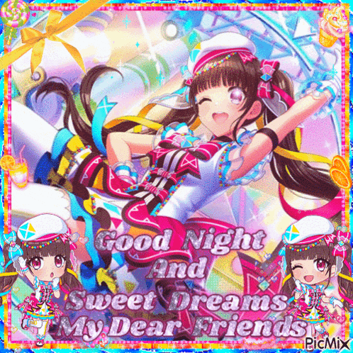 a good night and sweet dreams my dear friends greeting card