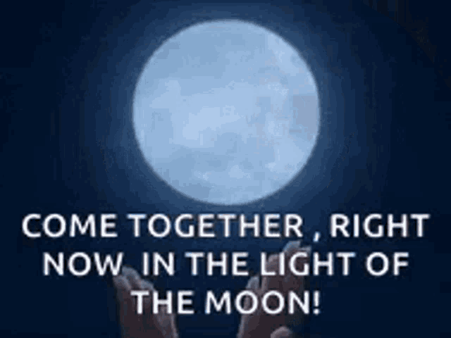 a person is holding a full moon in their hands with a quote .