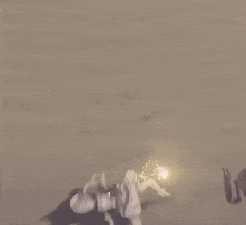 a girl in a maid costume is standing in the sand