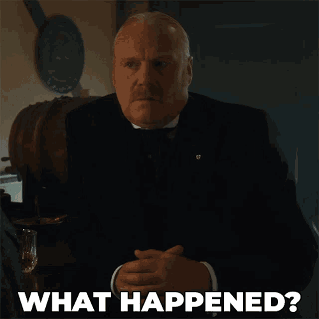 a man in a suit says what happened