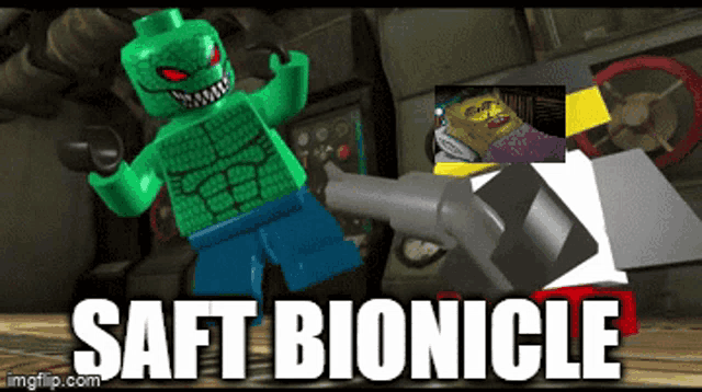a screenshot of a video game that says ' saft bionicle '
