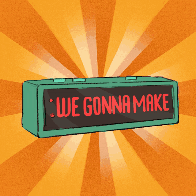 a digital sign that says a new day