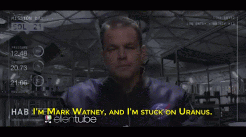 Mattdemon Mark Watney GIF - Mattdemon Mark Watney Uranus GIFs