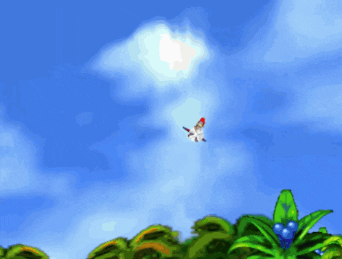 a cartoon of a rocket flying through the sky
