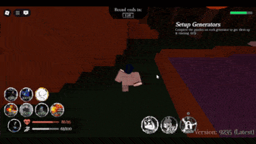 a screenshot of a game that says setup generators on the bottom