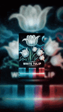 a poster for the album white tulip shows a bunch of white flowers