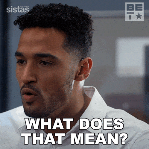 a man says what does that mean in front of a sistas logo