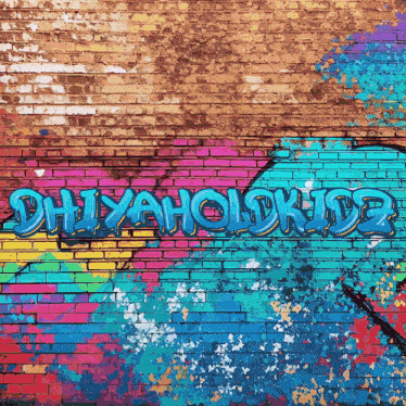 a colorful brick wall has graffiti on it that says " shiyaholdkids "