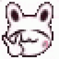 a pixel art of a frog making a funny face with its mouth open .