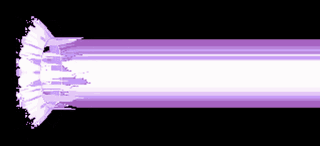 a purple beam of light is coming out of a circle on a black background .