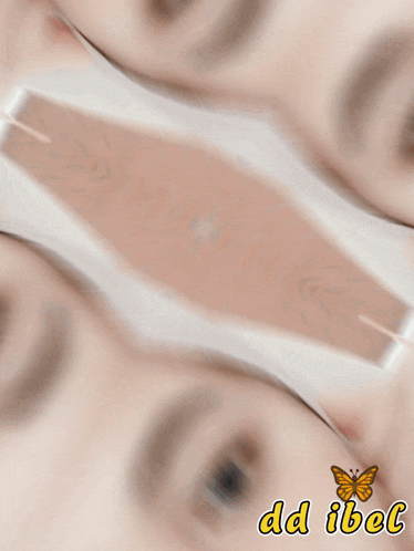 a close up of a woman 's face with the words assalamualaikum dd ibec