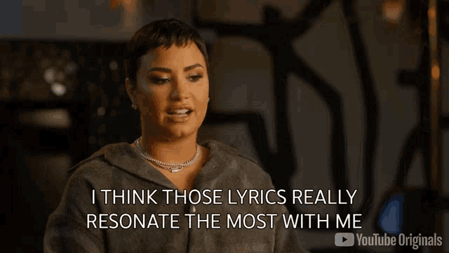 I Think Those Lyrics Really Resonate The Most With Me Demi Lovato GIF - I Think Those Lyrics Really Resonate The Most With Me Demi Lovato Released GIFs