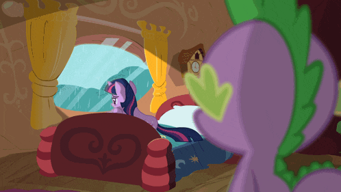 a cartoon drawing of twilight sparkle looking out a window