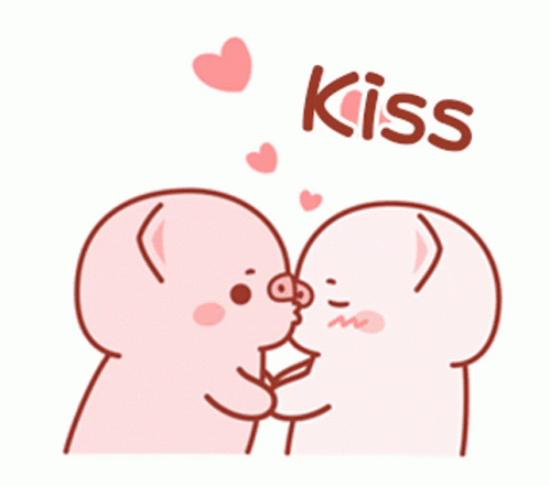 Pig Couple GIF - Pig Couple Kiss GIFs