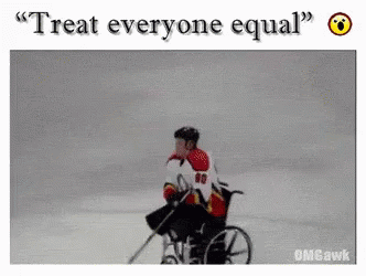 Treat Everyone Equal GIF - Politically Correct Equal Hockey GIFs