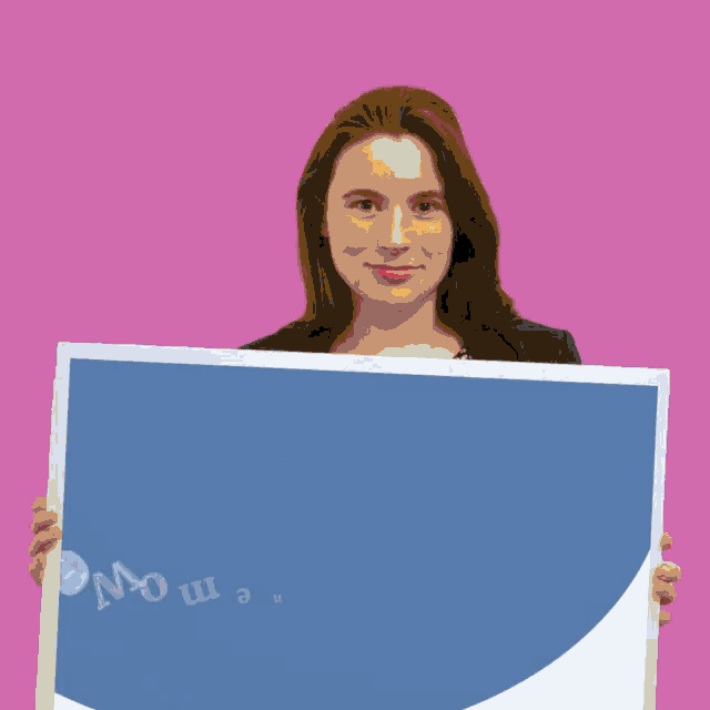 Girl Holding A Sign GIF - Girl Holding A Sign Togetherforyes GIFs