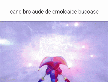 a picture of a jester with the words cand bro aude de emoloaice bucase below it