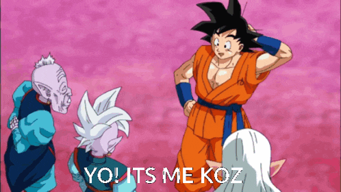a picture of a cartoon character with the words yo its me koz below him