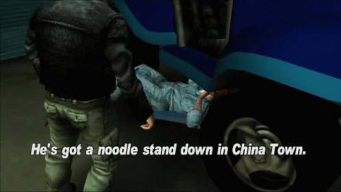 Gtagif Gta One Liners GIF - Gtagif Gta One Liners Hes Got A Noodle Stand Down In China Town GIFs