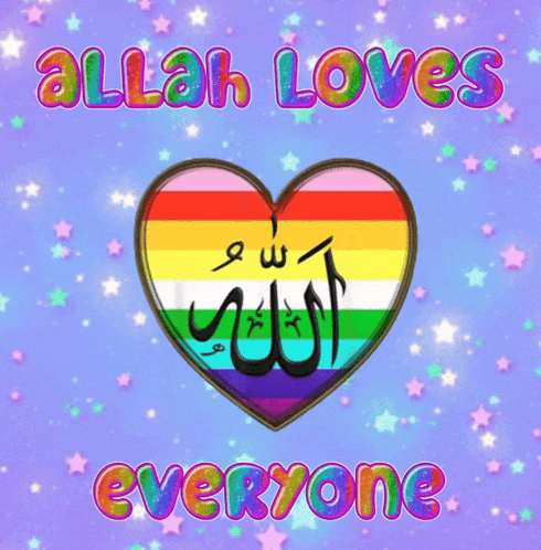 a poster that says allah loves everyone