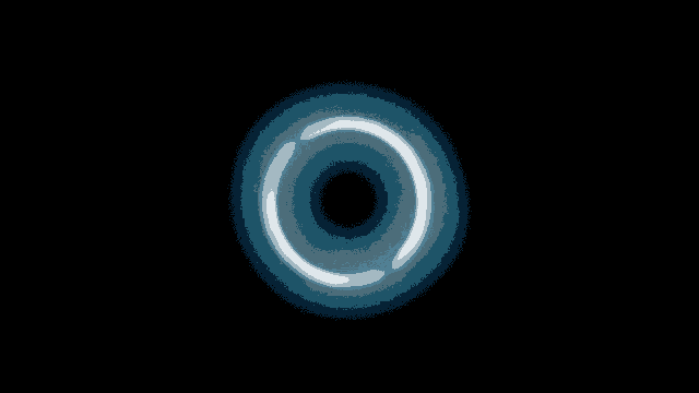 a blue circle on a black background that looks like a hole