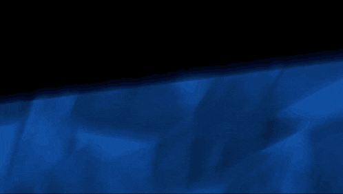 a blue background with a person flying in the sky