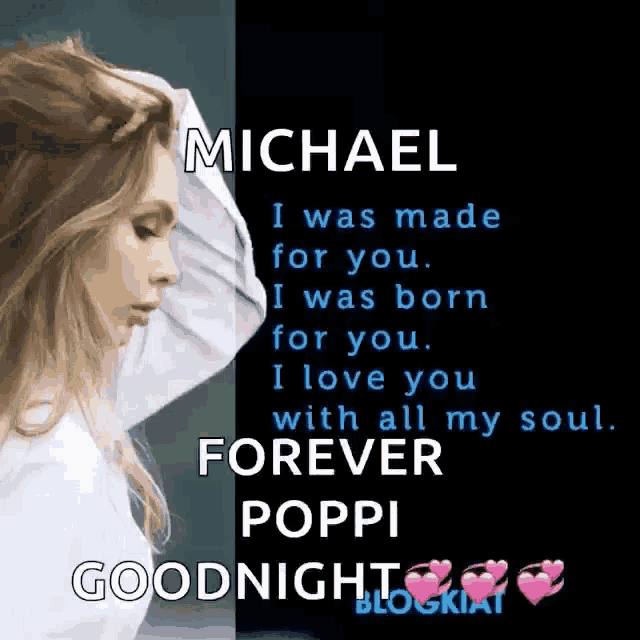 a picture of a woman with the name michael on it