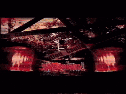 a video game screen shows a few different scenes including one with a nuclear symbol on it