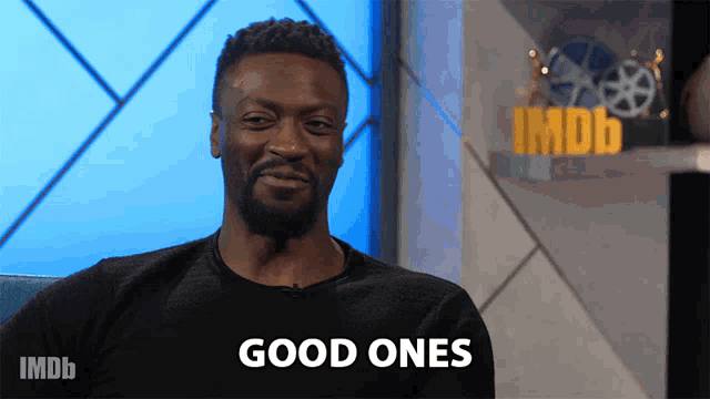 a man with a beard says good ones