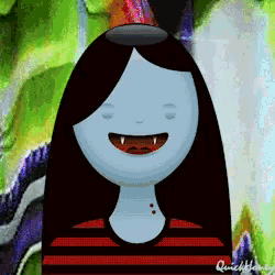 a cartoon of a woman wearing a birthday hat