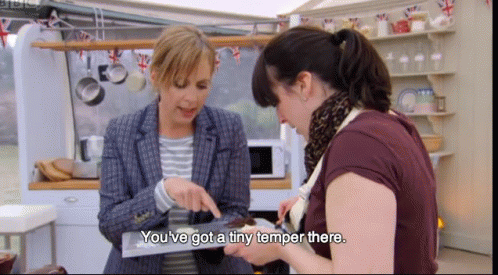 Mel Giedroyc: Ding! Pun Is Done. GIF - The Great British Bakeoff GIFs