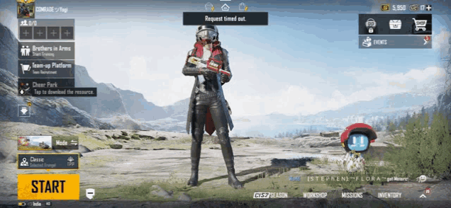 a person holding a gun in a video game with the start button