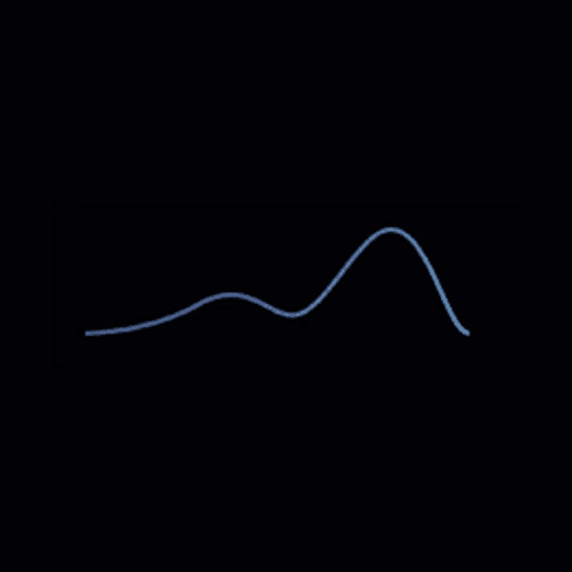 a blue line on a black background that looks like a drawing