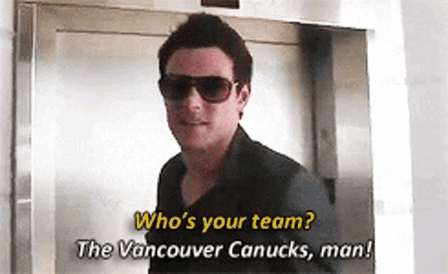 Cory Monteith Vancouver Canucks GIF - Cory Monteith Vancouver Canucks Whos Your Team GIFs