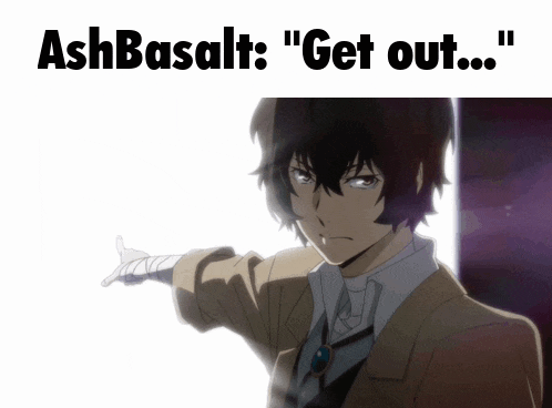 a picture of a man with ashbasalt written on the bottom