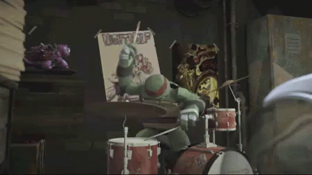Drum Solo GIF - Raphael Teenage Mutant N Inja Turtles I Like To Play GIFs