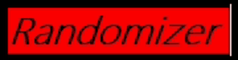 a red sign with the word randomizer on it