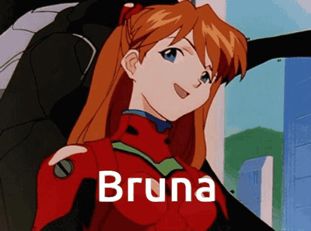 a picture of a girl with the name bruna written on it