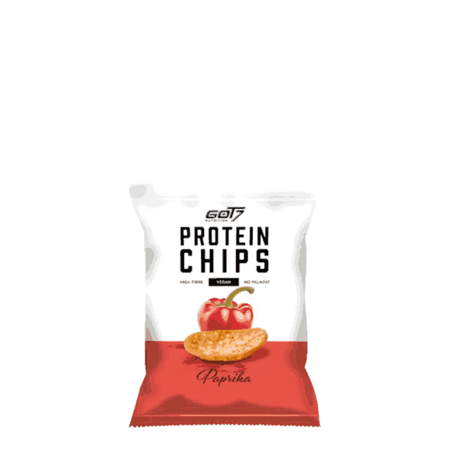 a bag of protein chips with paprika flavor