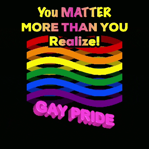 a rainbow flag with the words you matter more than you realize gay pride