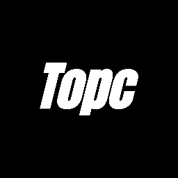 a black background with the word topc in white letters