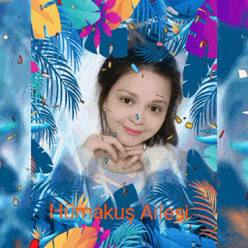 a picture of a girl with the name humakus ailesi written on the bottom