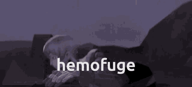 a picture of a person with the word hemofuge above them