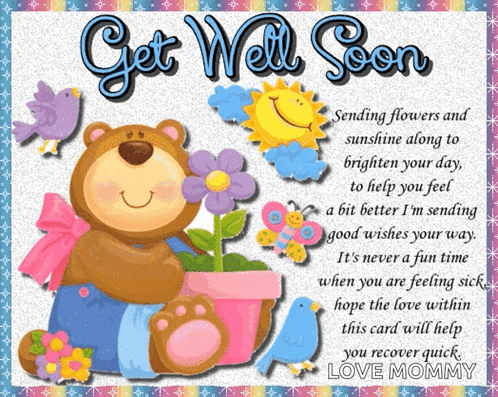 Get Well Soon Feel Better GIF - Get Well Soon Feel Better Teddy Bear GIFs